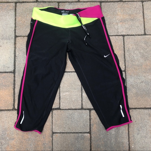 Nike dry fit knee length running leggings - Picture 1 of 4